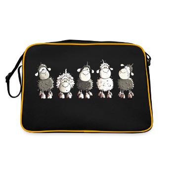 Funny Sheep - Retro Bag - black/gold - Back