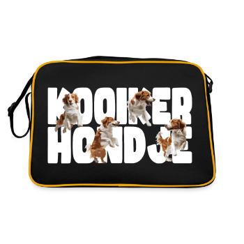 Design cool de Kooikerhondje - Sac Retro - noir/or - Dos