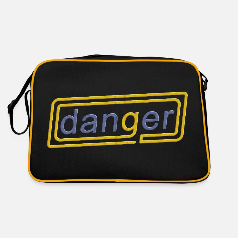 Danger bleu et jaune Sac Retro
