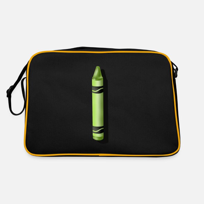 Crayon vert - dessin numérique Sac Retro
