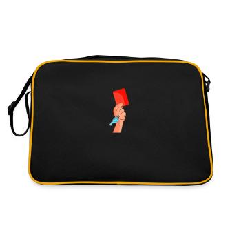 Football Footballer Footballer Goalkeeper Striker - Retro Bag - black/gold - Back