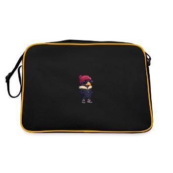 Harpy Bird Winter - Retro Bag - black/gold - Back