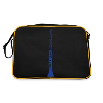 Klarinette - Retro Tasche - Schwarz/Gold - Hinten
