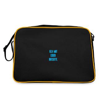 Geh mit oder beiseite - Retro Tasche - Schwarz/Gold - Hinten