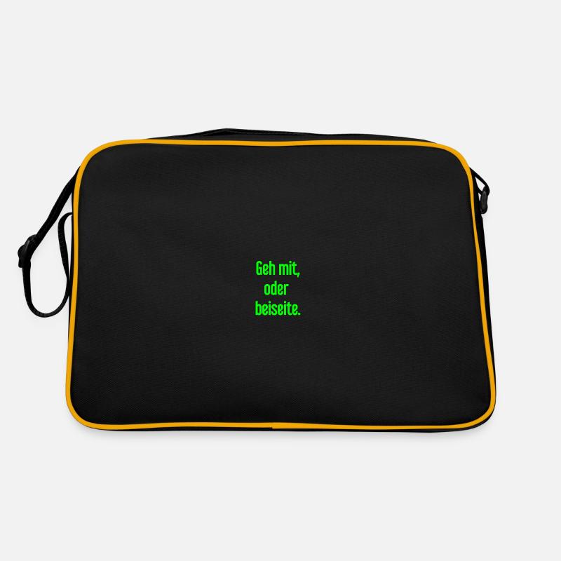 Walk with or aside - Retro Bag - black/gold