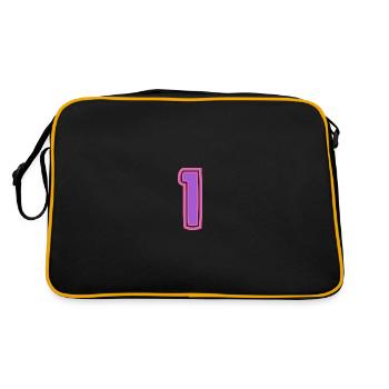 1. 1 AN. 1er ANNIVERSAIRE. ANNIVERSAIRE 1 AN - Sac Retro - noir/or - Dos