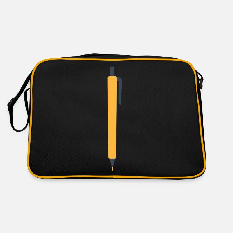 Stift - Retro Tasche - Schwarz/Gold