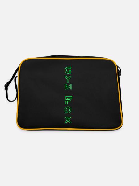 GYM FOX - Motivating Gym and Fitness Designs - Retro Bag - black/gold - Back
