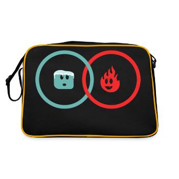 Alchemie - Feuer und Eis - Retro Tasche - Schwarz/Gold - Hinten