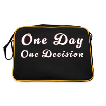 Motivation Entscheidung - Decision Slogan - Retro Bag - black/gold - Back
