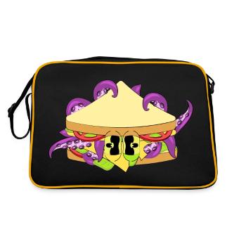 TENTACULAR BITE - Retro Bag - black/gold - Back