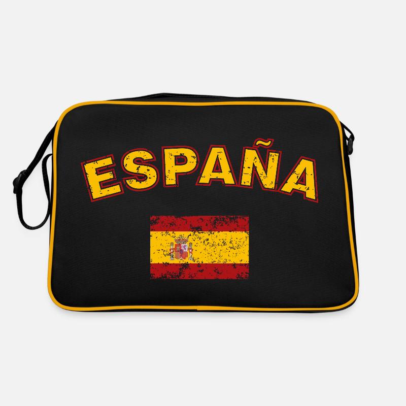 Drapeau de l’Espagne, effet usé et texte Sac Retro