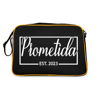 Prometida Est. 2023 Fiancée Fiancée Mariage - Sac Retro - noir/or - Dos
