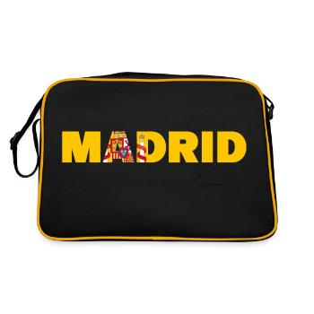 Lettrage de Madrid aux couleurs du drapeau espagnol - Sac Retro - noir/or - Dos