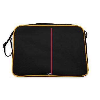 XYZTE red stripe - Retro Bag - black/gold - Back