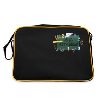 Erstklassig! - Retro Tasche - Schwarz/Gold - Hinten