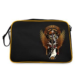 Rock n Roll - Retro Tasche - Schwarz/Gold - Hinten
