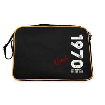 55ème anniversaire cadeau mari Vintage mars 1970 - Sac Retro - noir/or - Dos