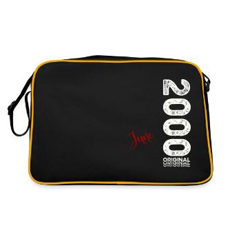 25ème anniversaire cadeau mari Original juin 2000 - Sac Retro - noir/or - Dos