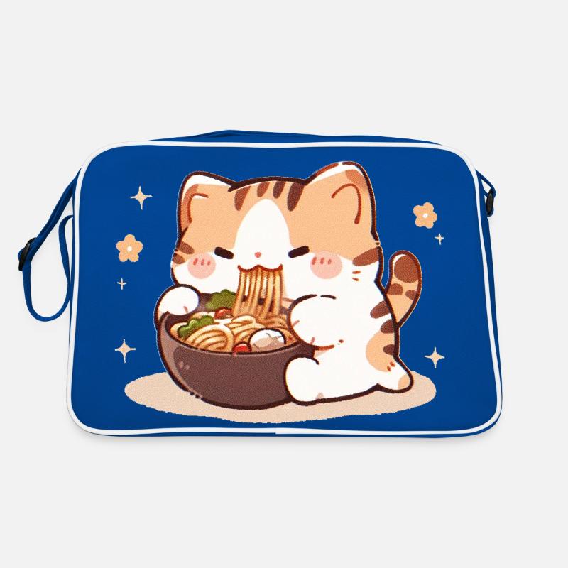 Mème de chat mangeant des spaghettis Sac Retro