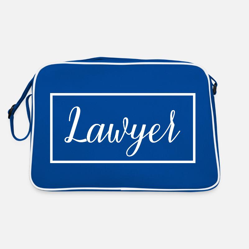 Rechtsanwalt stolzer Absolvent der Anwaltsschule Retro Tasche