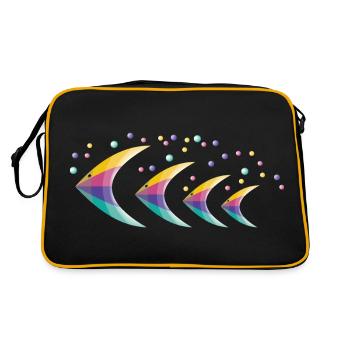 La famille des poissons arc-en-ciel - Sac Retro - noir/or - Dos