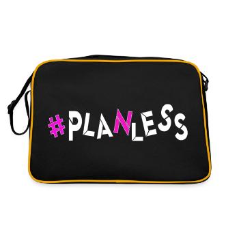 no plan today no idea burnout headless relax head - Retro Bag - black/gold - Back