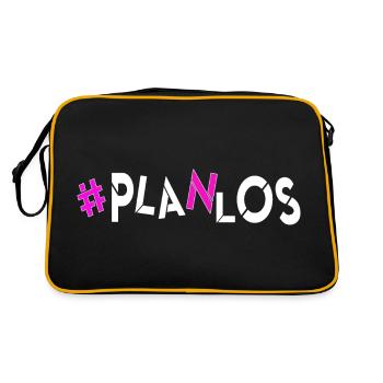 heute keine Idee kein Plan ideelos kopflos planlos - Retro Tasche - Schwarz/Gold - Hinten