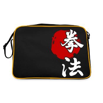 Kenpo Sun Martial Arts Karate Style Kanji Japan - Retro Bag - black/gold - Back