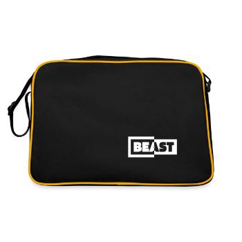 00383 Black white beast - Retro Bag - black/gold - Back