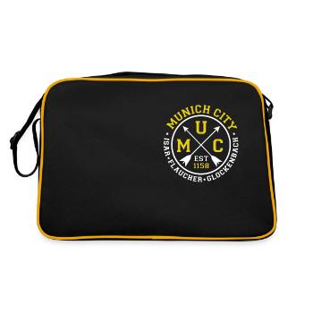 Munich City MUC - Retro Tasche - Schwarz/Gold - Hinten