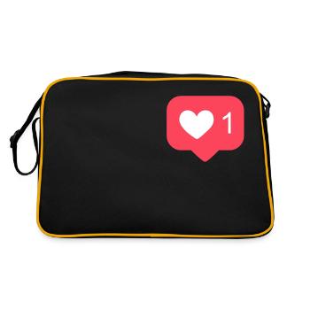 Heart I like - Retro Bag - black/gold - Back