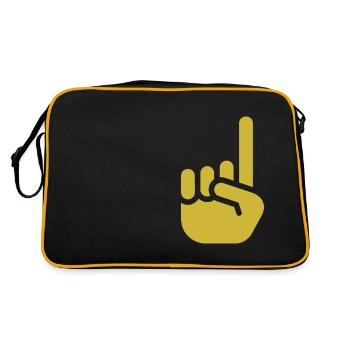 Index finger yellow - Retro Bag - black/gold - Back