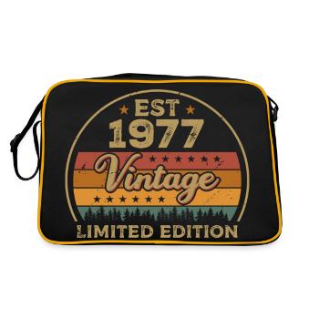 Legendary Since 1977 Birthday 1977 Vintage 1977 - Retro Bag - black/gold - Back