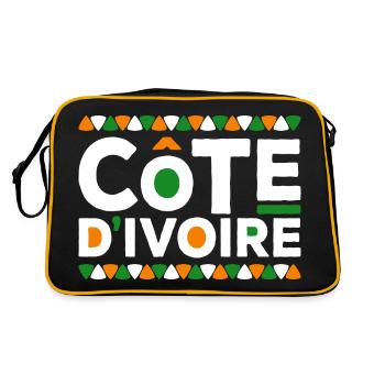 Ivoirien Drapeau Côte D'Ivoire - Sac Retro - noir/or - Dos