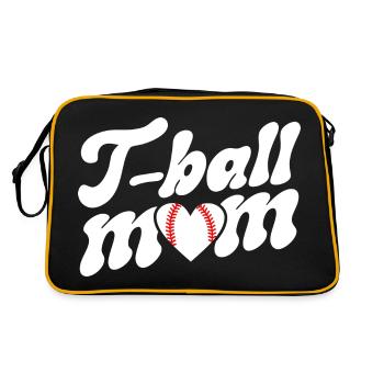 Retro Maman Joueuse De T-Ball Fan De Baseball - Sac Retro - noir/or - Dos