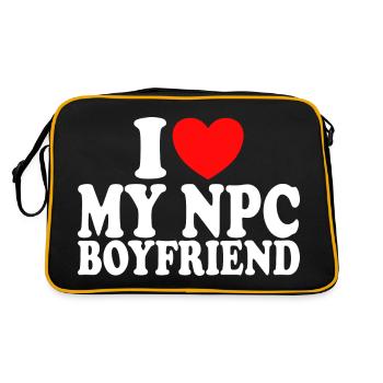 J'Aime Mon Copain PNJ Humour J'Aime Mon Petit Ami - Sac Retro - noir/or - Dos