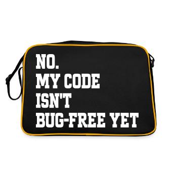 Humor Programmer Coder Bugs Gift Developer - Retro Bag - black/gold - Back