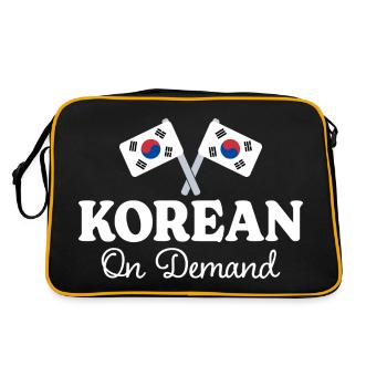 Coréen Sur Demande Interprète Coréen - Sac Retro - noir/or - Dos