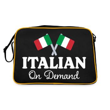 Traducteur Italien Interprète Italien - Sac Retro - noir/or - Dos
