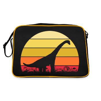 Archéologue Dino Brachiosaure Dinosaure - Sac Retro - noir/or - Dos