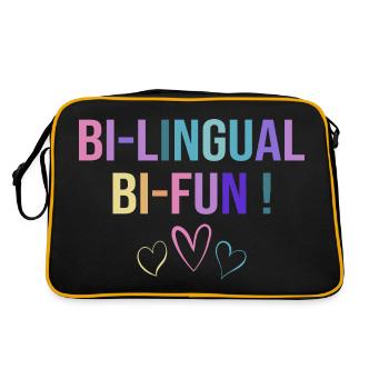 Éducation Bilingue Humour Enseignant - Sac Retro - noir/or - Dos
