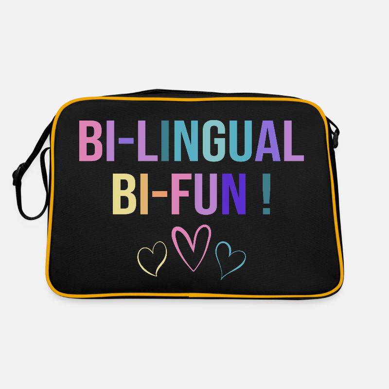 Éducation Bilingue Humour Enseignant Sac Retro