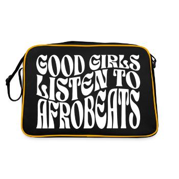 Filles Écoutent De Afrobeats Musique - Sac Retro - noir/or - Dos