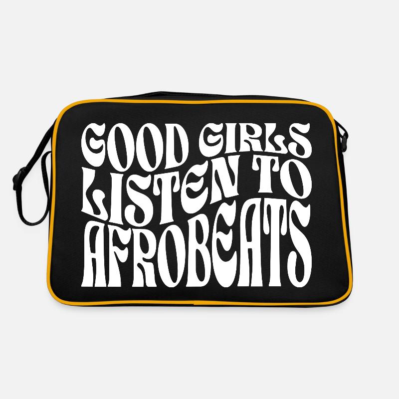 Mädchen hören Afrobeats Musik Retro Tasche
