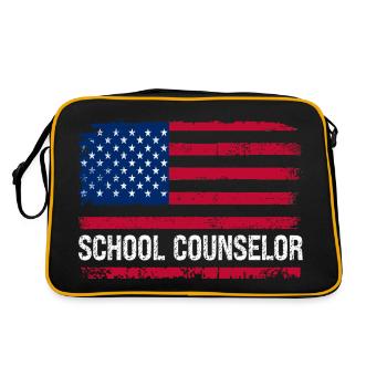 USA American School Counselor - Retro Bag - black/gold - Back