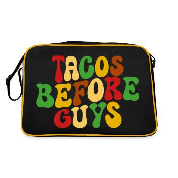 Tacos Before Guys Comedy Tacos - Retro Tasche - Schwarz/Gold - Hinten