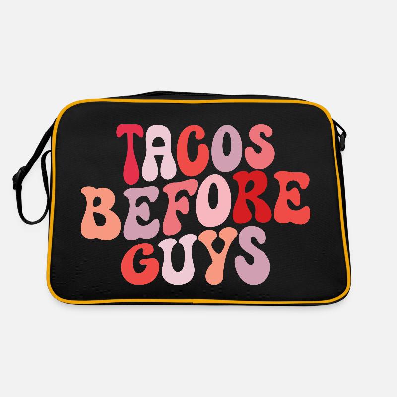 Tacos Before Guys Comedy Tacos Retro Tasche