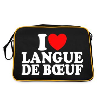 Boucher I Love Langue De Boeuf - Sac Retro - noir/or - Dos