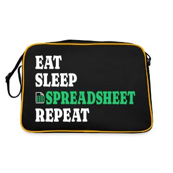 Insurance Actuary Analyst Spreadsheet - Retro Bag - black/gold - Back